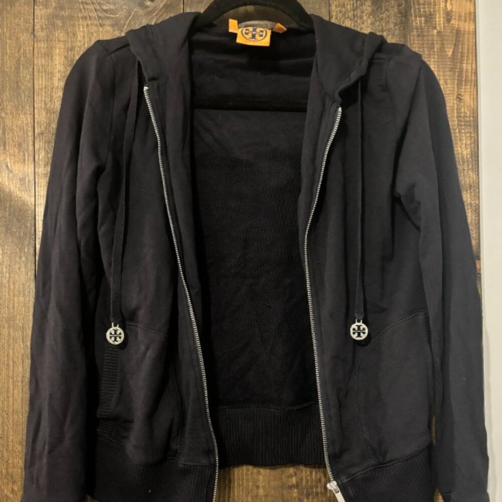 Tory Burch Black Hoodie/ Sweatshirt/ Sweater/ zip